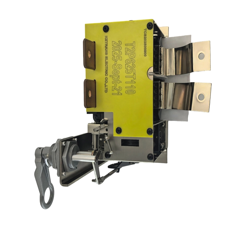 Detalle lateral del interruptor monofásico 625A CSP de 150KVA