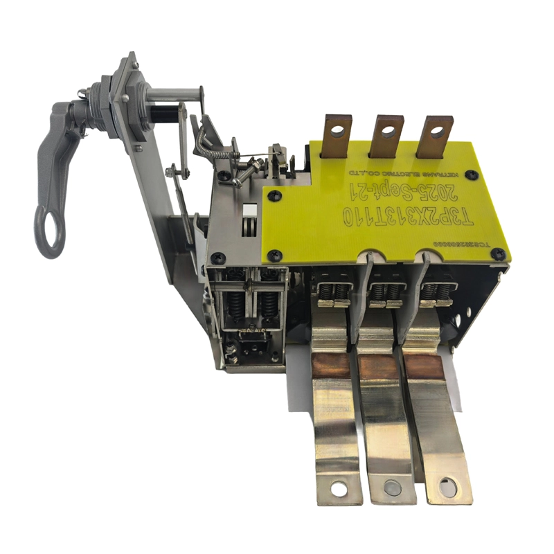Vista lateral del interruptor automático inmerso en aceite 2X313A CSP trifásico 225KVA